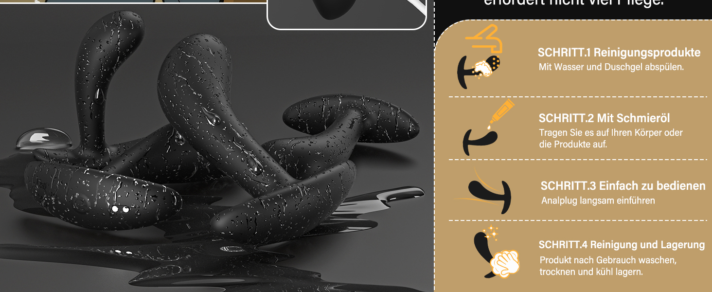 Набір анальних пробок Meeteel (4 шт) з силікону: 12 режимів вібрації, 3 розміри. Стимуляція простати для чоловіків та жінок