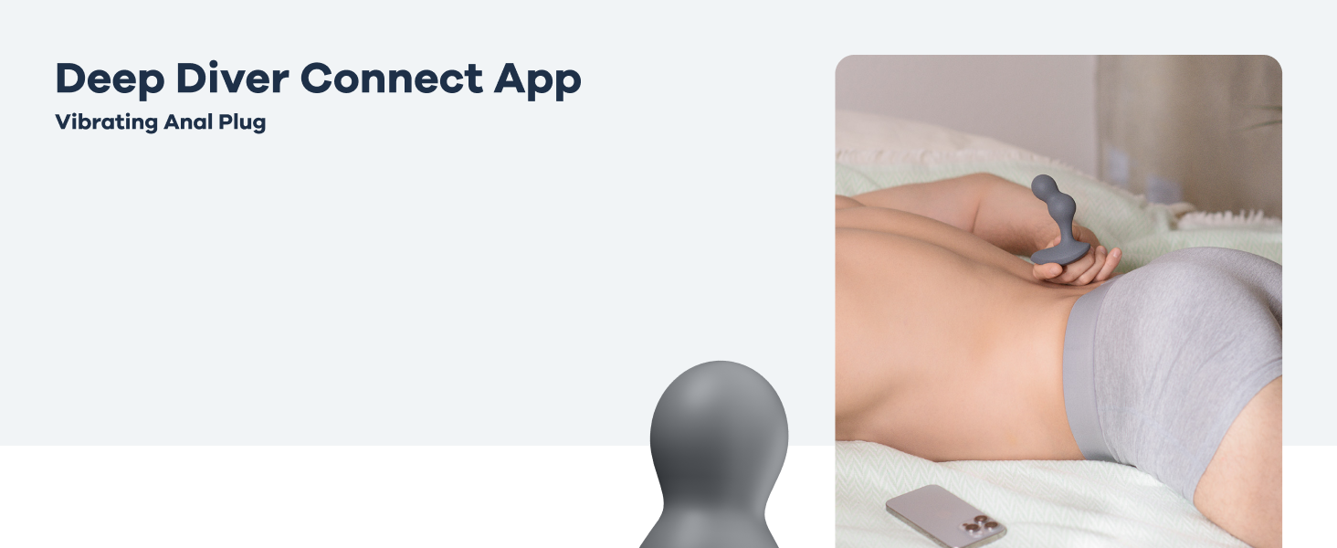 Анальні вібратори Satisfyer Deep Diver Connect App Bluetooth - для чоловіків та жінок | З пультом керування, силікон, водонепроникний IPX7, масаж простати | Компактний та дискретний | З вібрацією, чорний