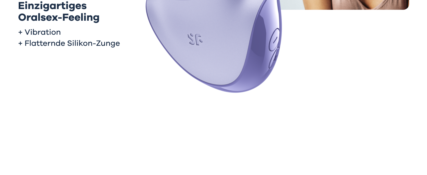 Satisfyer Tongue Dancer: Вібратор для клітора з функцією язичка, 8 режимів вібрації та 8 режимів стимуляції, силікон, водонепроникний (IPX7)