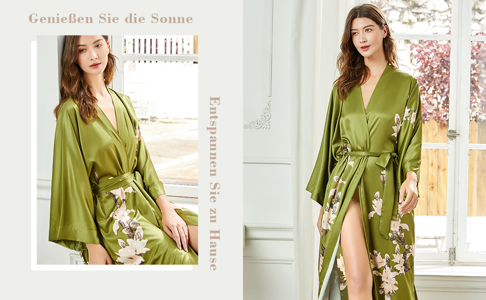 Жіночий халат-кімоно BABEYOND з квітковим принтом, чорний, універсальний розмір