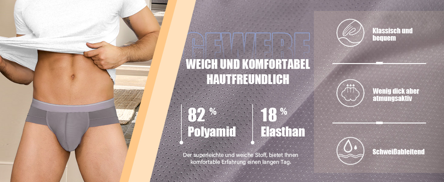 Сліпекс чоловічі труси PHOLEEY з мікрофібри, без шва, дихаючі, м'які, 3 шт. у наборі, XXL, сіро-блакитний/світло-фіолетовий/рожевий