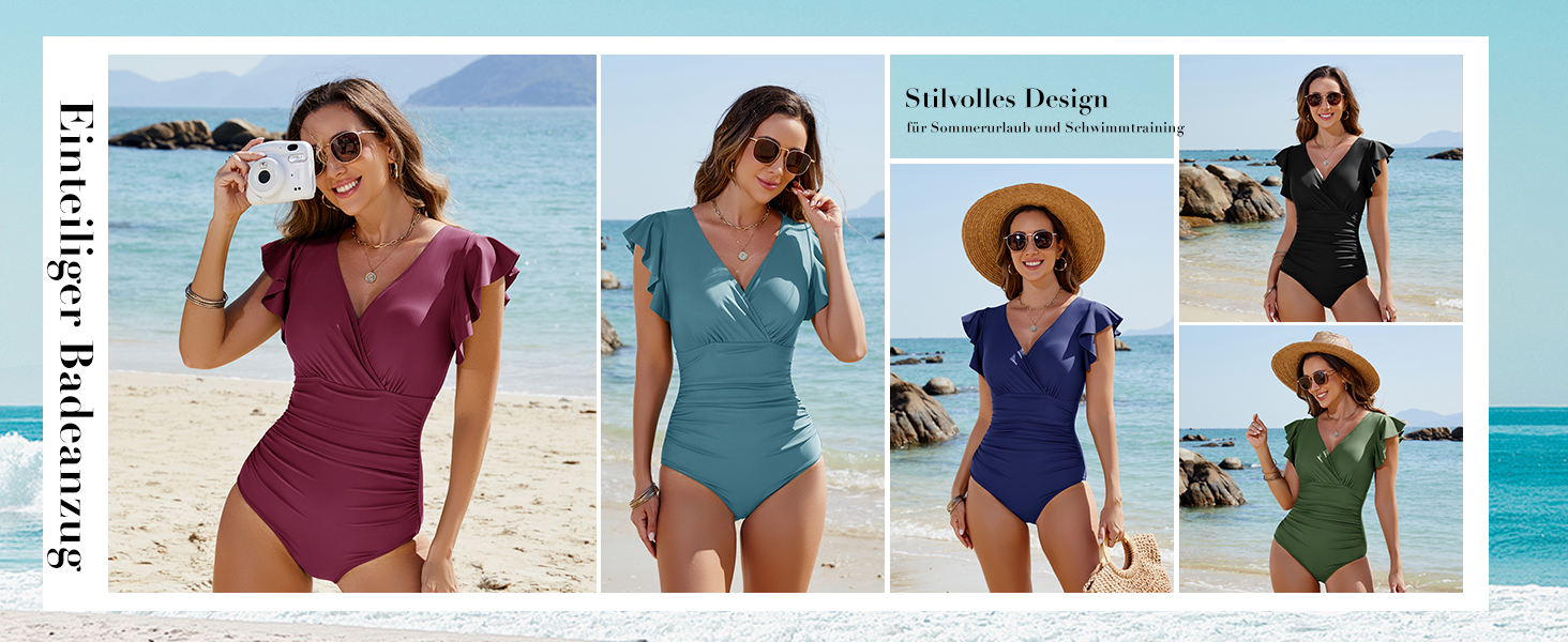 Чоловічий купальник Yuson Girl з рюшами, V-подібний виріз, корегуючий, суцільний, з пуш-ап, монокіні, чорний, XL