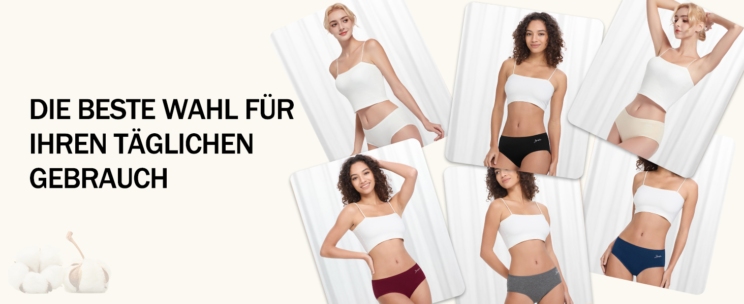 Бобель: 5 трусиків для жінок, бавовна, дихаюча підбірка, комфортні труси, м'які, еластичні (S-XXL) чорного кольору