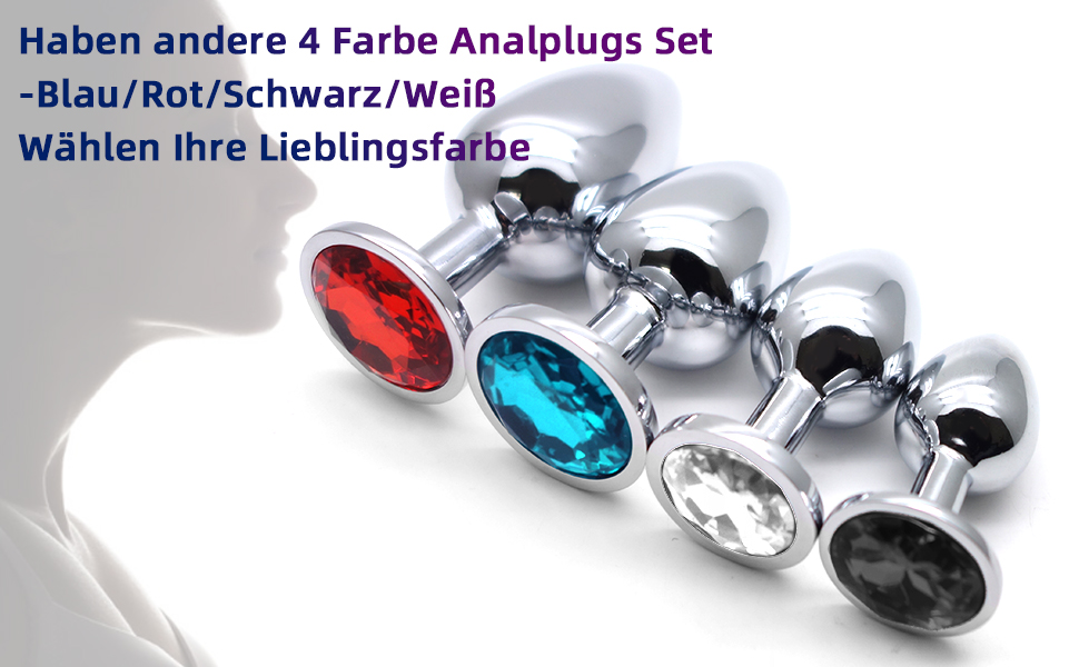 Набір анальних пробок (4 шт.) з металу, різних розмірів, для початківців, жінок, чоловіків, пар. Чорний колір.