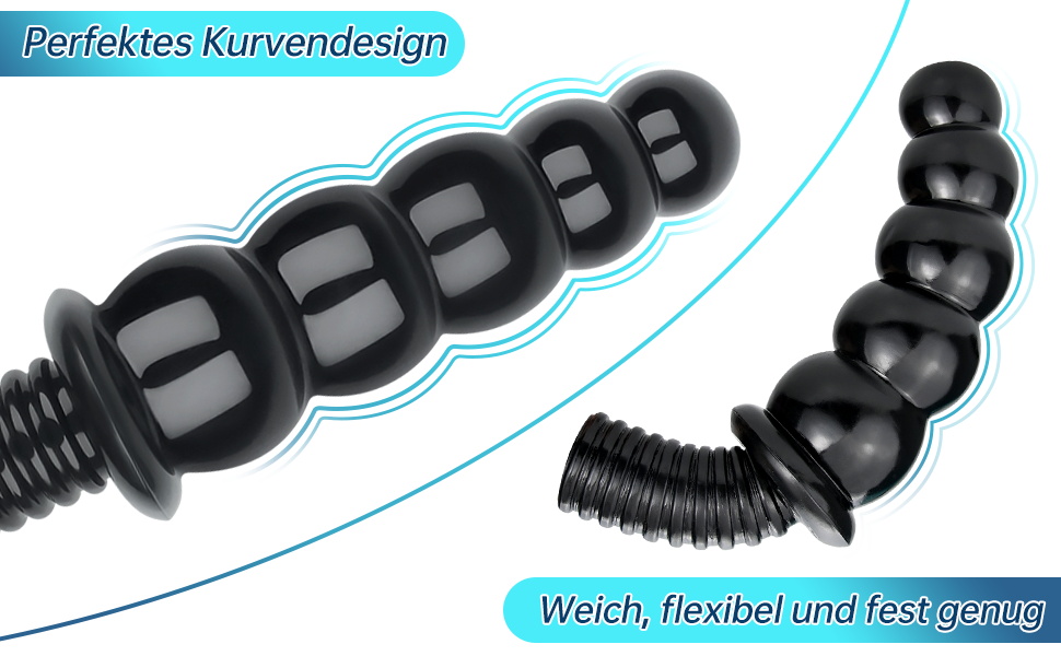 Анальний масажер Roluck Giant - гнучкий плагін з різьбою, 37.5 см, для чоловіків, жінок, пар. Масаж простати, PVC