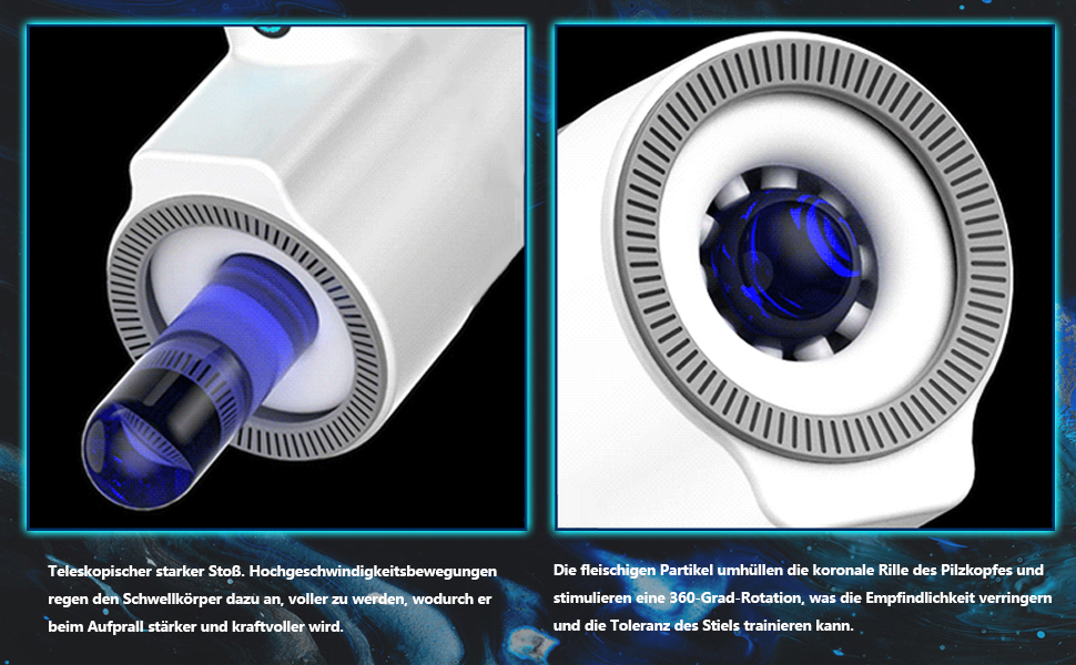 Масажер для чоловіків з телескопічною головкою, 5-позиційний, 7-вібраційний, інноваційний подвійний дизайн
