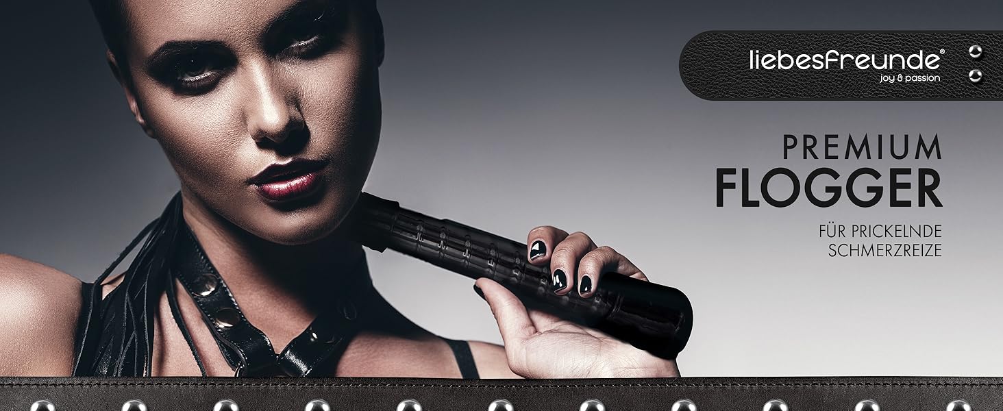 Пета для БДСМ-ігор Liebesfreunde® – Флогер, жорсткий та м'який, з маскою для очей