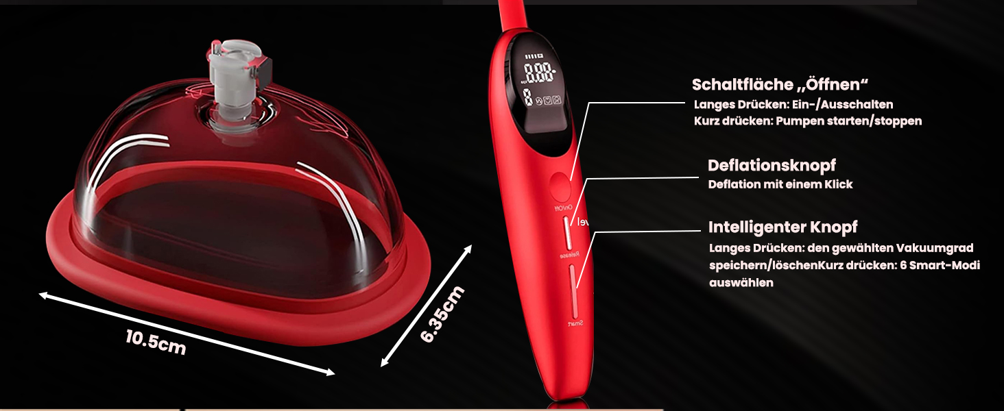 Електричний масажер для клітора з вакуумною помпою, LZMYZ - стимулятор для жінок та пар