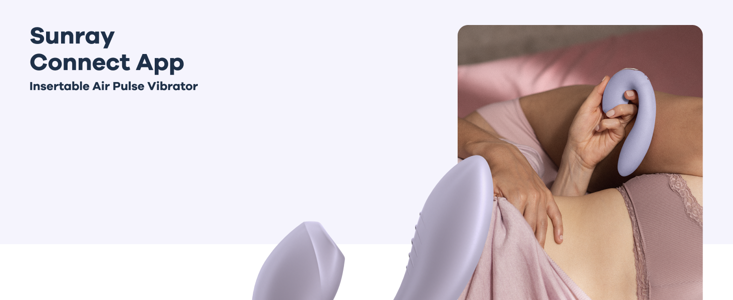 Satisfyer Sunray Connect App Rabbit - вібратор-кролик з підключенням до додатку | Стимуляція клітора та G-точки | Водонепроникний (IPX7) | Перезаряджуваний | З високоякісного силікону | Інтимний масажер для жінок (фіолетовий)