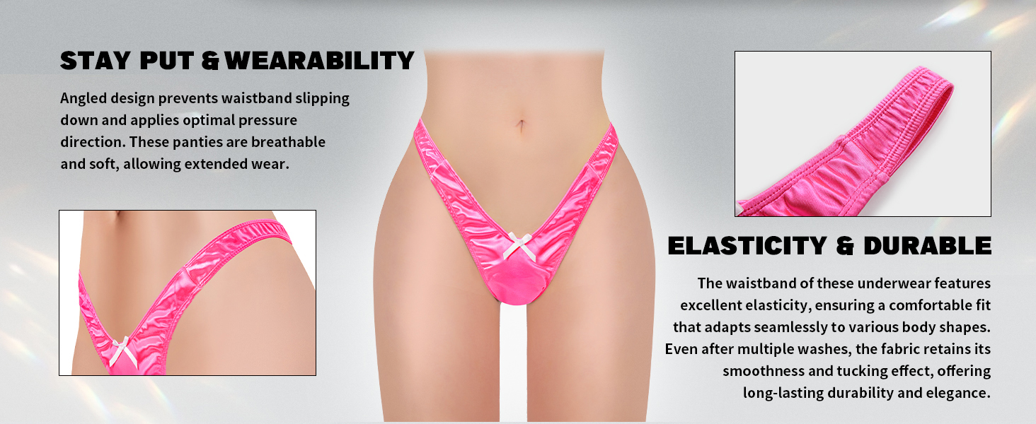 Танга труси з високою посадкою для кросдресерів та трансгендерних осіб, гаф, XXL, рожевий