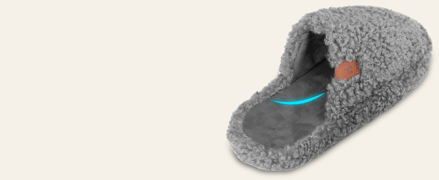 Жіночі м'які капці з ефектом пам'яті (Memory Foam), плюшеві домашні тапочки чорного кольору, розмір 42/43 EU