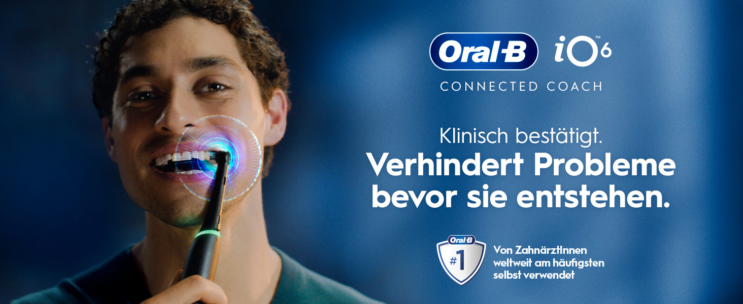 Електрична зубна щітка Oral-B iO Series 6 Black Lava: 5 режимів очищення, 3 насадки та дорожній футляр