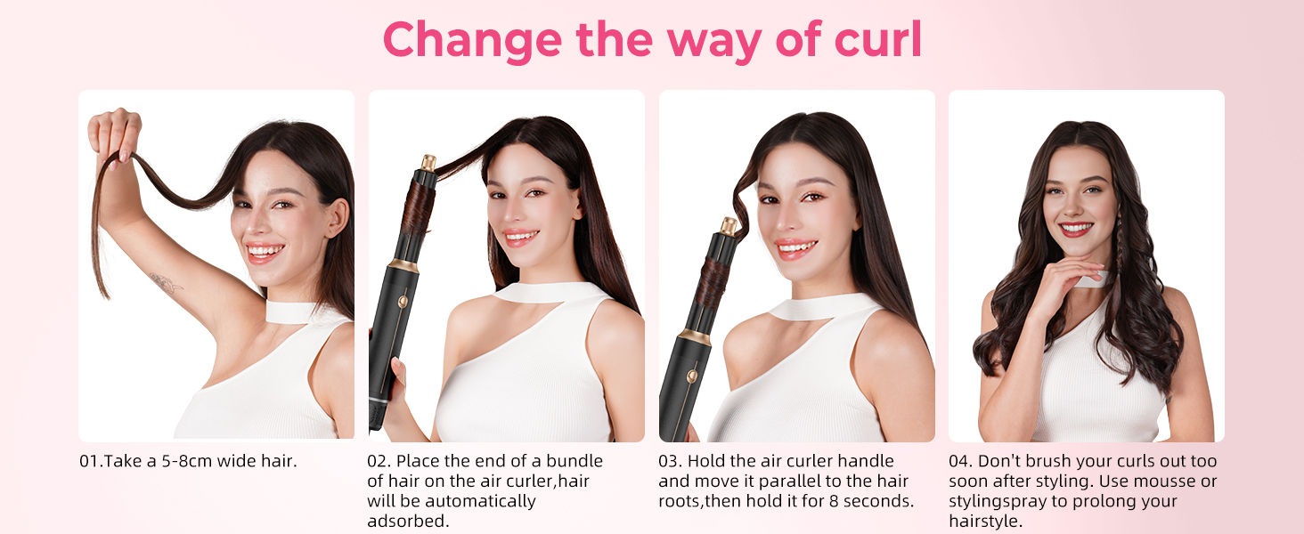 Мультифункціональний стайлер для волосся 7 в 1 Atopskins Airstyler Pro: фен з дифузором, круглі щітки, випрямляч та плойка для локонів Beach Waves, чорно-золотий