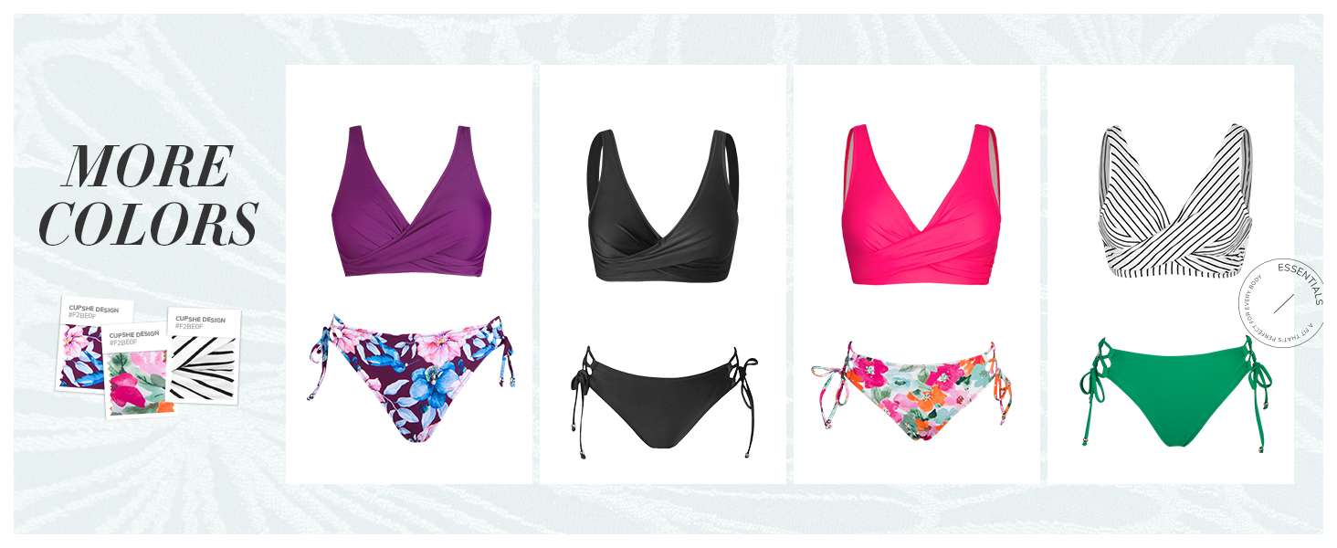 CUPSHE Bikini Set: Розкішний двочастинний купальник з квітковим принтом, низька посадка, шнурівка, лимонний колір