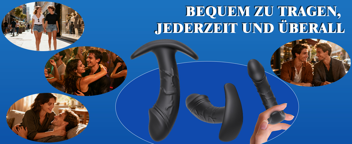 Анальний плагін (набір 3 шт) для жінок та чоловіків, силіконовий, T-подібна база - Dildo, секс-іграшка для початківців та досвідчених