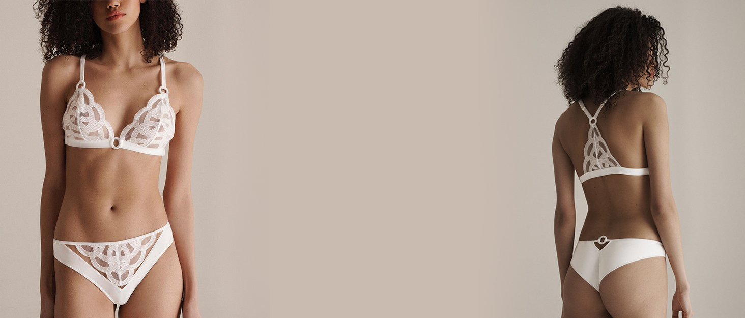 Чорний мереживний бюстгальтер та труси Moonbadi з пуш-ап, розмір 85E, червоний