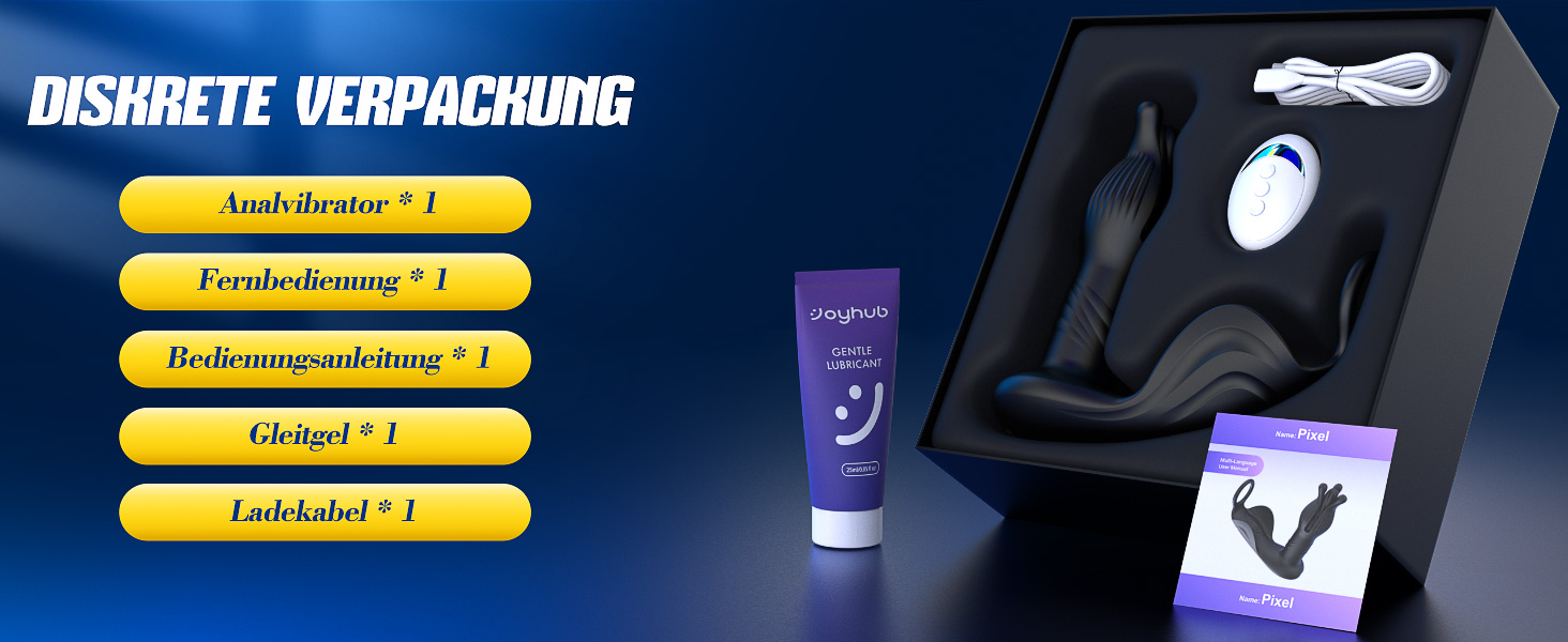 Анальні вібратори для чоловіків Soulour: стимуляція простати, 4 режими, анальний плагін з кільцем для пеніса та вібрацією мошонки, 9x9 режимів, преміум якість