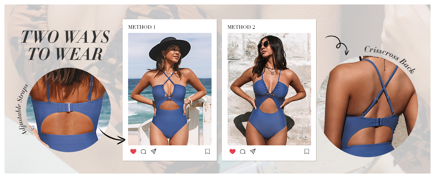 Купальник жіночий Cupshe з шнуванням, монокіні з принтом тварини, вирізи, перехрещення, чорний