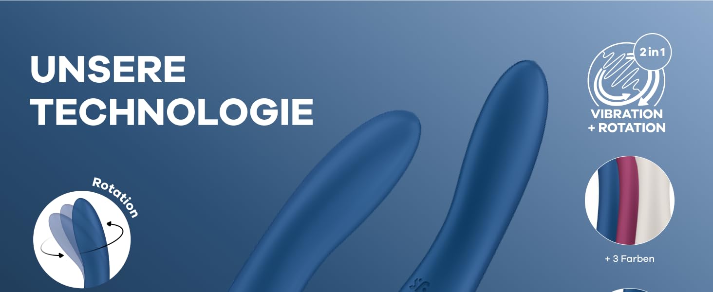 Вібратор Satisfyer Spinning Vibe 1 G-Punkt | 12 вібрацій та 5 програм обертання | Для жінок | Водостійкий (IPX7) | (Блакитний)