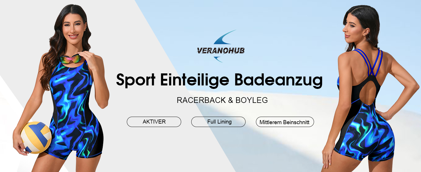 Купальник жіночий суцільний з пуш-ап ефектом та підтримкою грудей Racerback Neonflamme, розмір 46