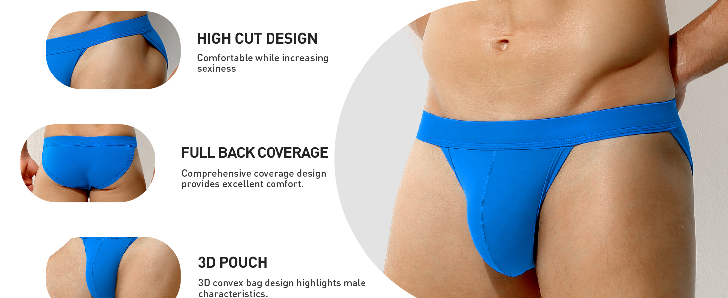 Танга чоловічі Casey Kevin, бавовна, дихаючі, чорний, білий, червоний, синій (S-K5)