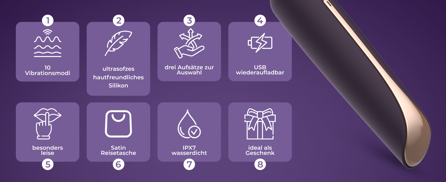 Вібратор для жінок: набір сексуальних іграшок, ліловий, тихий, для соло