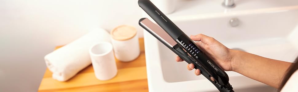 Іонізуючий випрямляч для волосся Cecotec RitualCare 1200 Titanium Ion Touch, титанове покриття, 60 Вт, регулювання температури