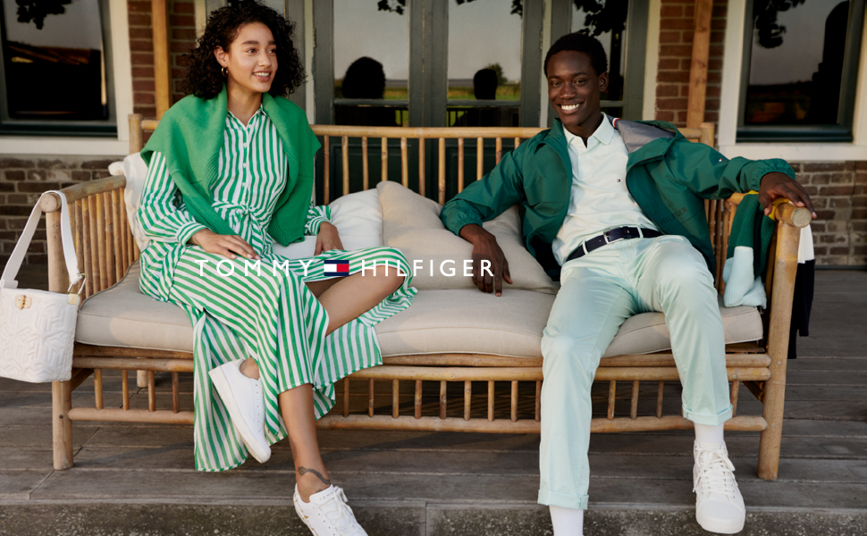 Чоловічий повсякденний ремінь Tommy Hilfiger з класичною пряжкою та текстильною вставкою, чорний