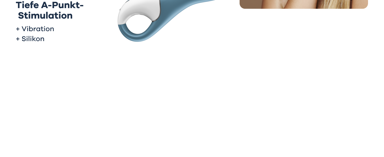 Вібратор Satisfyer A-Mazing 1: гнучкий наконечник для інтимної стимуляції, водонепроникний (IPX7), перезаряджається, для жінок (блакитний)