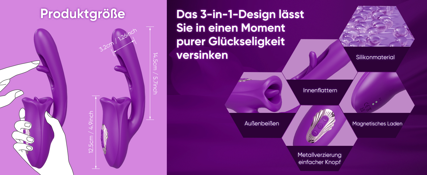 Вібратор для жінок з 10 режимами, стимулятор клітора та анальний секс-іграшка для пар