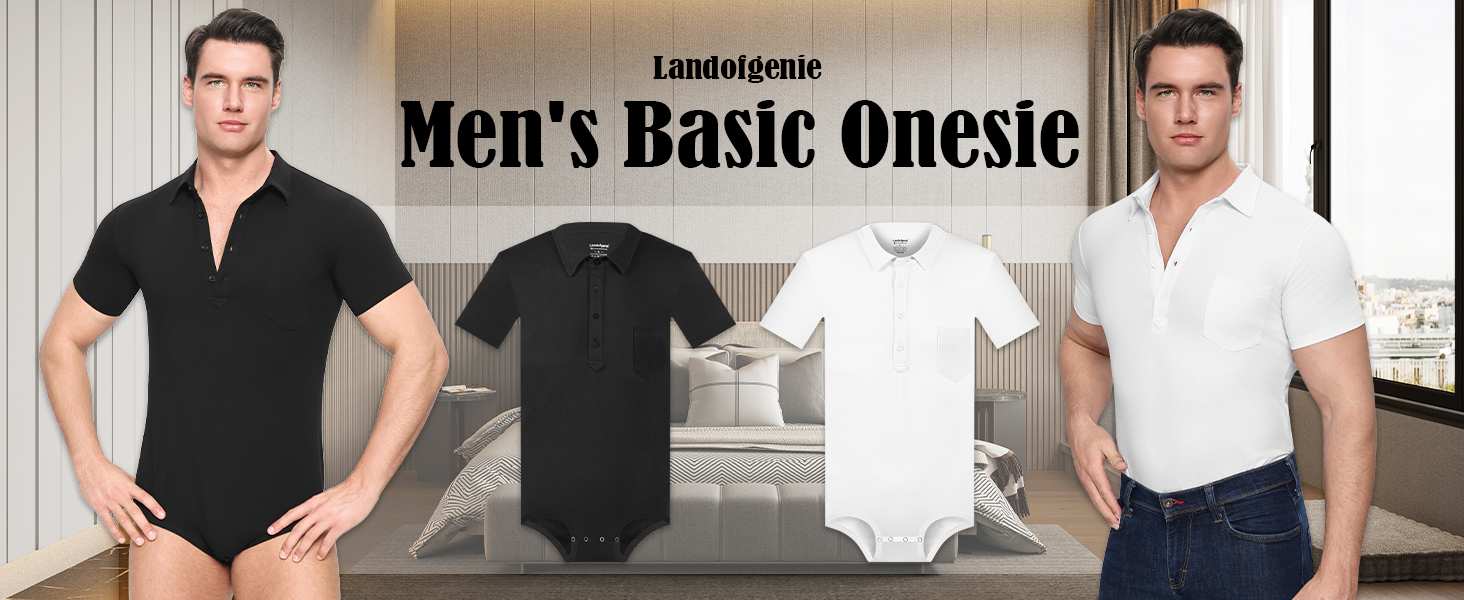 Чоловічий боді-піжама Landofgenie з короткими рукавами, металевий ефект, блакитний колір, розмір M