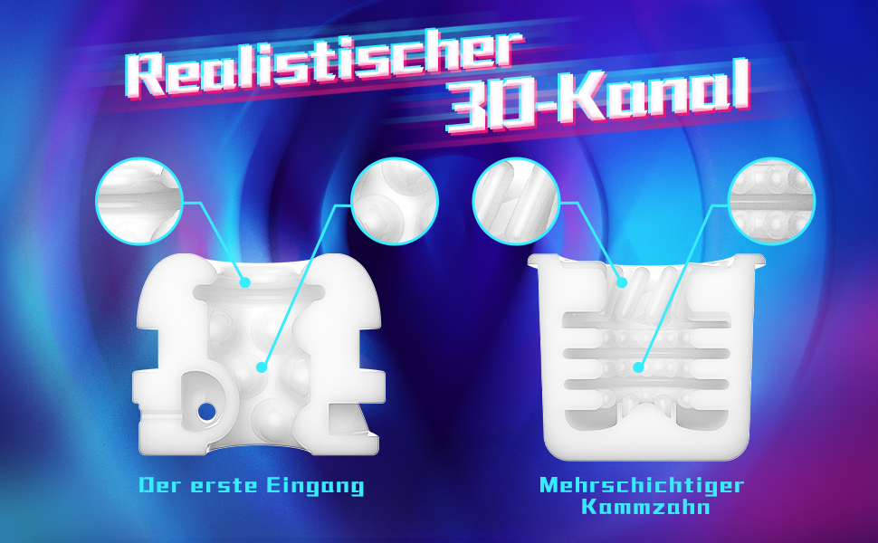 Електричний секс-іграшка для чоловіків: вібраційний статевий мультик з 3D-вагіною, чорний, XXL