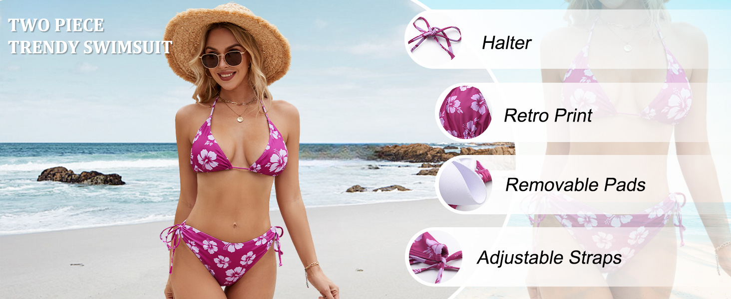 Сексуальний двочастинний купальник-бікіні з V-подібним вирізом, низькою талією та леопардовим принтом