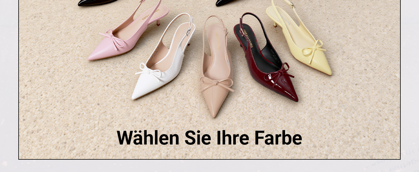 Жіночі туфлі-слінгбеки DREAM PAIRS на підборах kitten heel, чорні, розмір 39 EU