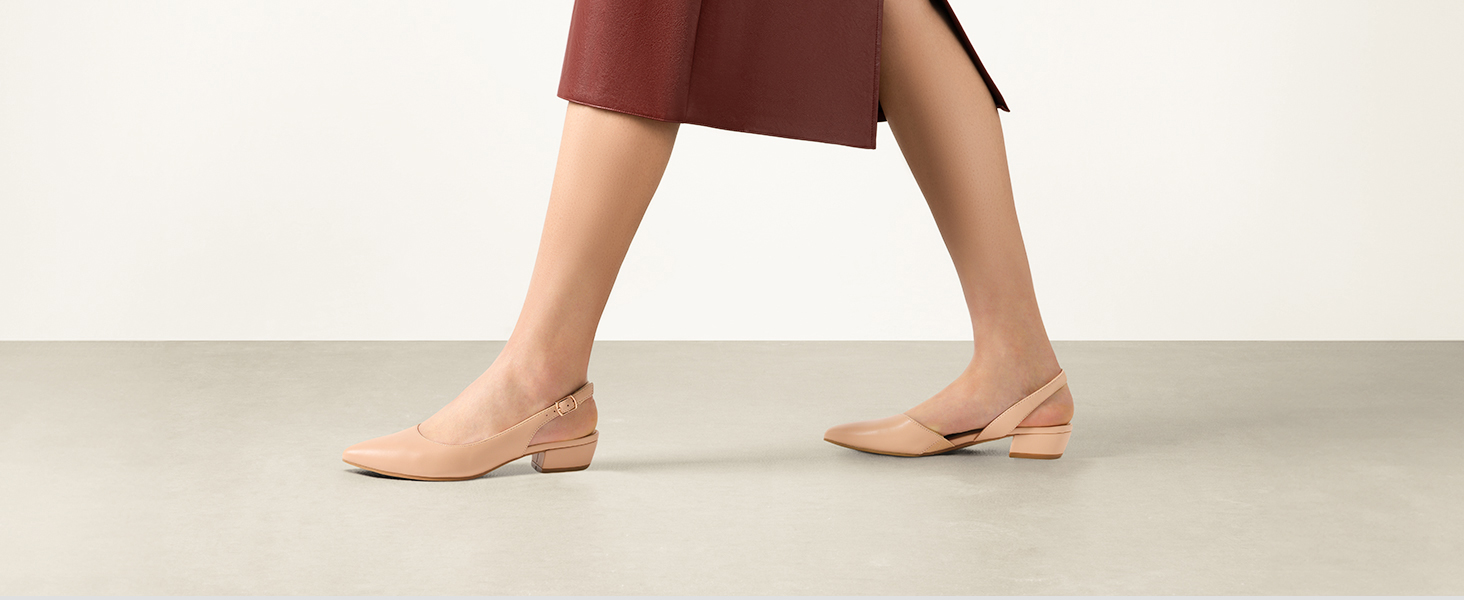Жіночі сріблясті туфлі-балетки Dream Pairs з відкритим задником (Slingback), розмір 40 EU