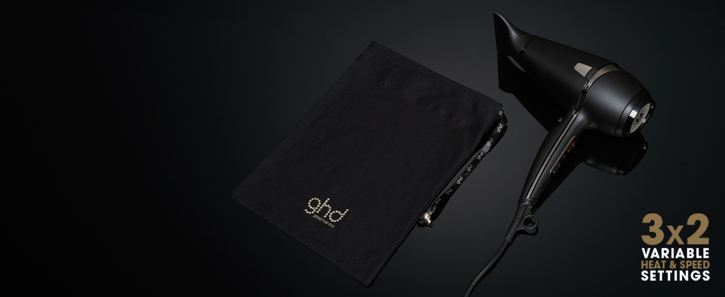 Професійний іонний фен для волосся ghd air для швидкого сушіння, чорний