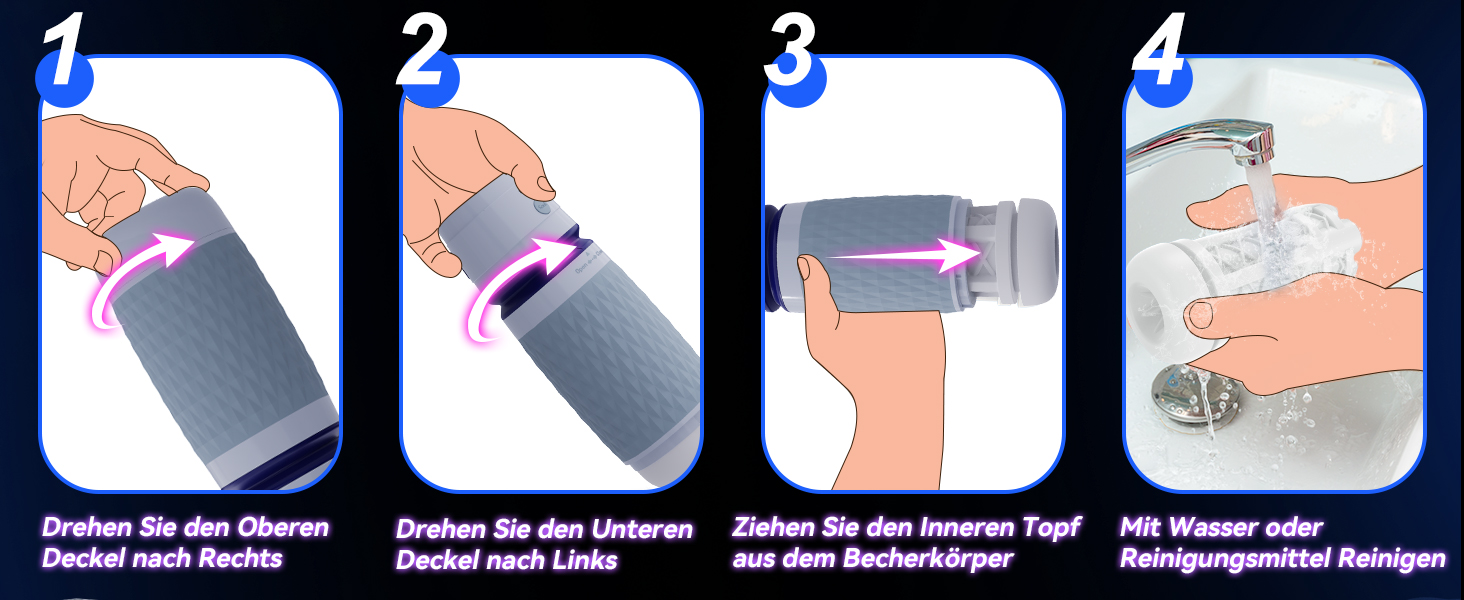 Секс-іграшка для чоловіків Eanatoys Masturbieren: 3 соски, 4 вібратори, реалістична вагіна, імітація оргазму, сірий колір