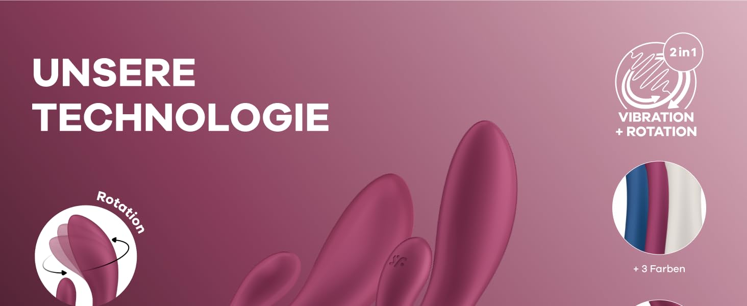 Satisfyer Spinning Rabbit - вібратор-зайчик | Стимуляція G-точки та клітора | Іграшка для дорослих з силікону | 12 вібрацій та 5 програм обертання | (Полуниця)