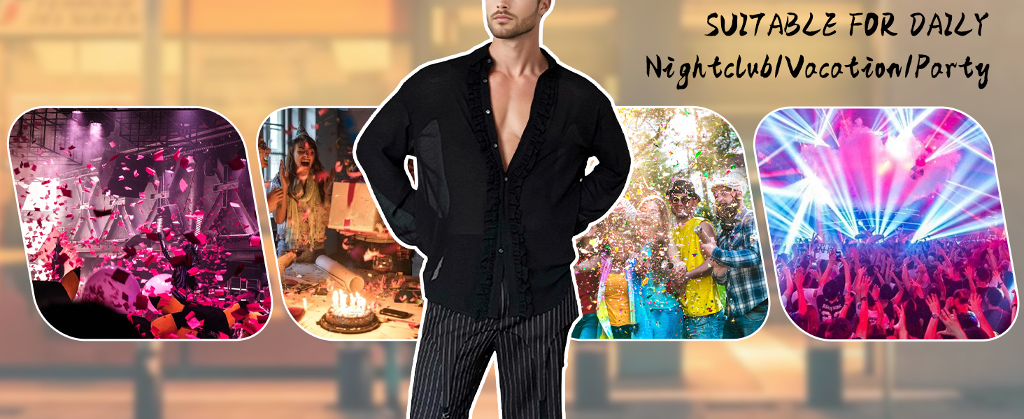 Чоловіча прозора сорочка AIEOE, тонке сексуальне т-образне поло з довгим рукавом, для дискотеки та клубів, чорний, розмір S-3XL