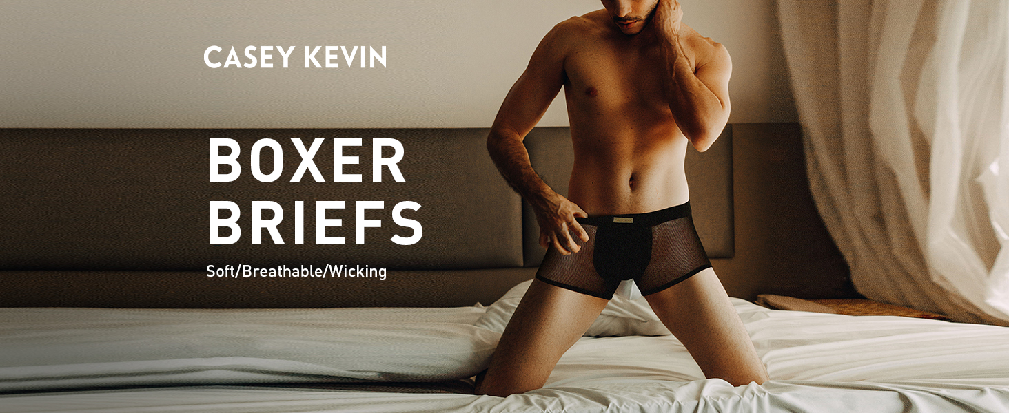 Боксер чоловічий Casey Herren, прозорий, сітка, низька талія, ретро, 6 шт.