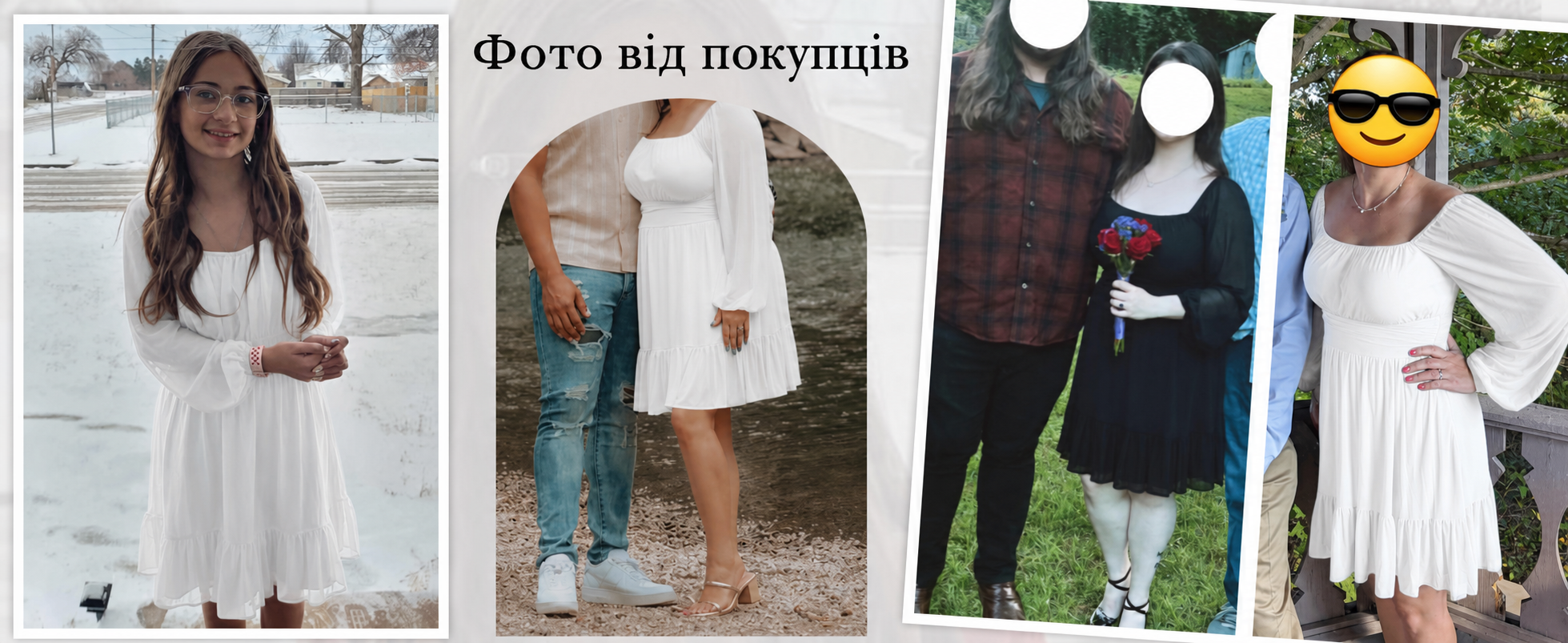 Сукня Imily Bela з квадратним вирізом, міні-сукня з сіткою, висока талія, довгі рукави, сукня для вечірньої події з рюшами, біла, розмір M